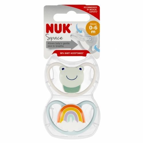 Nuk 7469 Kisméretű Űrbéka 0-6 2 db/doboz 541375, 730898