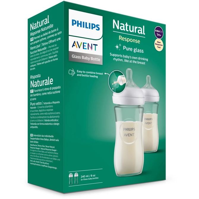 Philips Avent Scy933/02 Reszponzív natúr üvegpalack 2x240ml