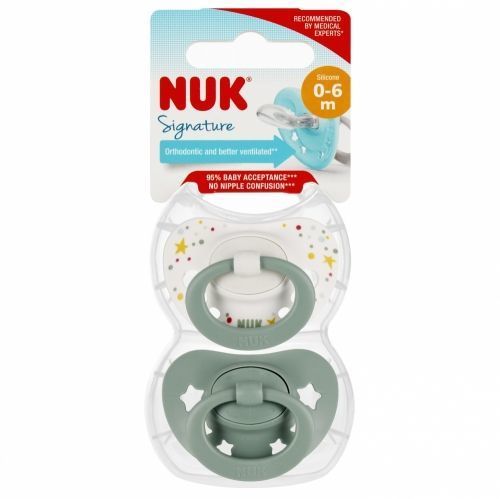 Nuk 0061 Signature szilikon cumi 0-6 2 db/doboz 539474, 730617
