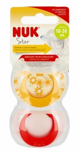 Nuk 0994 Star szilikon cumi 18-36 2 db/doboz 537206, 739745