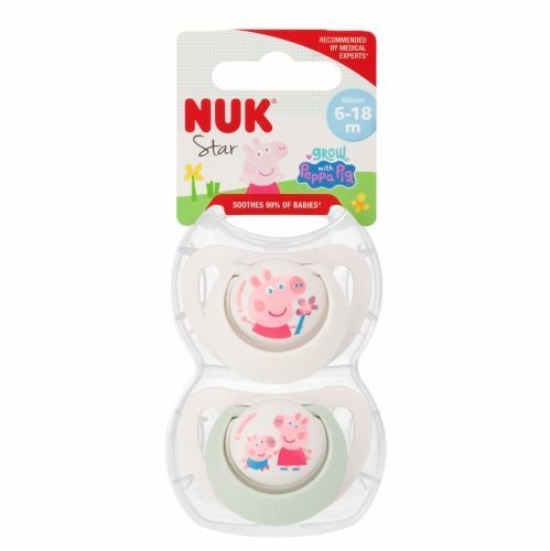 Nuk 441649 Szilikon cumi Peppa 6-18 hónapos kortól 551235, 176335