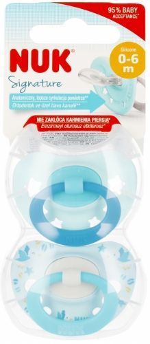 Nuk 382300 Szilikon cumi Signatur 0-6 2 db 2 db 525271, 730638