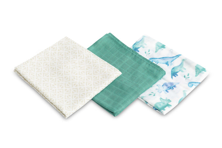 Sensillo Bambusz pelenka 3 db-os csomag Dino zöld 70x80