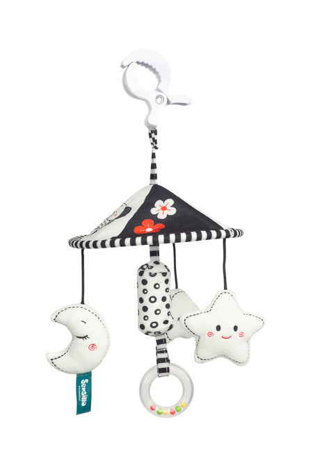 Sensillo Fekete-fehér babakocsi körhinta csillag