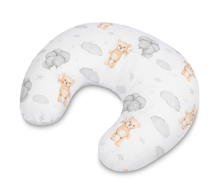 Sensillo Muszlin etetőpárna, szürke, mackó