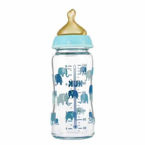 Nuk 443711 Üvegpalack 240 ml hőmérsékletmérővel 0-6 573370,10745122 Türkiz