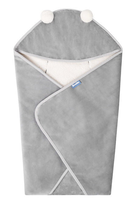 Sensillo Mózeskosár pólya plüss 75x75 szürke