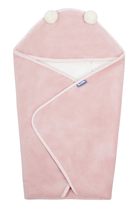 Sensillo Hordozókosár Swaddle plüss takaró 75x75 rózsaszín