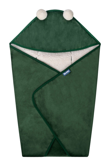 Sensillo Hordozókosár Swaddle plüss takaró 75x75 zöld
