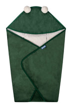 Sensillo Hordozókosár Swaddle plüss takaró 75x75 zöld