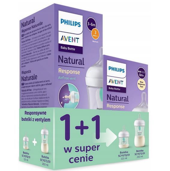 2 db Philips Avent Scy670/01 + Scy673/01 Cumisüveg Air Free Szeleppel