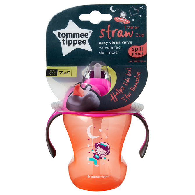 Tommee Tippee 470140 Kiömlésmentes bögre Straw Girl 230 ml. 6 +