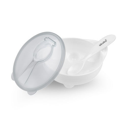 Akuku A0424 Tál kanállal fehér