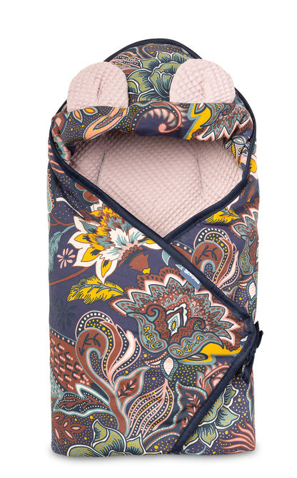 Sensillo Gofris mózeskosár pólya – Bohém poros rózsaszín